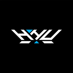 HHU letter logo vector design, HHU simple and modern logo. HHU luxurious alphabet design