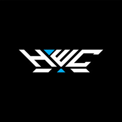 HWC letter logo vector design, HWC simple and modern logo. HWC luxurious alphabet design