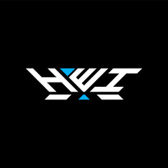 HWI letter logo vector design, HWI simple and modern logo. HWI luxurious alphabet design