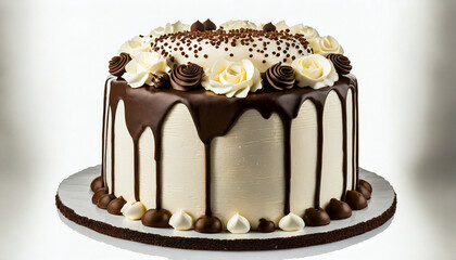 cake decorated with chocolate, celebration, party