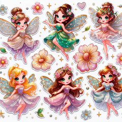 fairies easter stickers