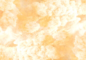 フワフワとした柔らかい煙みたいな質感のオレンジ色背景素材 - obrazy, fototapety, plakaty