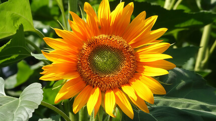 Zbliżenie na kwiat złocistego słonecznika - obrazy, fototapety, plakaty