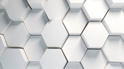 a white hexagons stacked together