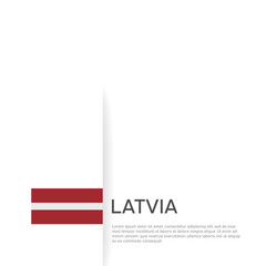 Latvia flag background. State patriotic latvian banner, cover. Document template, latvia flag on white background. National poster. Business booklet. Vector illustration, simple design