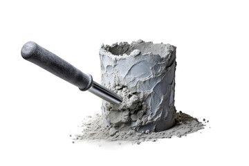 Pipe Protruding From Cement Pile. On a White or Clear Surface PNG Transparent Background..