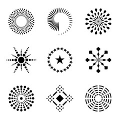 Design Elements Set. Abstract Dots Icons. - 772897538