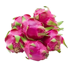 Dragon fruit isolated on a transparent background. Realistic element for design.