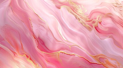Pink and Gold Abstract Artwork with a Modern Twist Generative AI