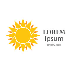 logo design of the sun shining in the bright morning