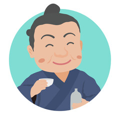 酒を飲む江戸時代の町人