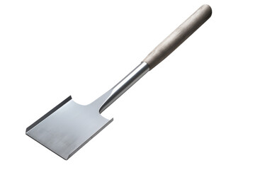 Metal Shovel With Handle on White Background. On a White or Clear Surface PNG Transparent Background..