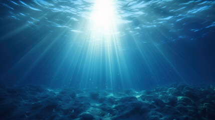 Fototapeta na wymiar sunlight shining through the water