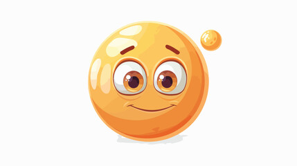 Cute suspicious emoticon emoji  vector illustration