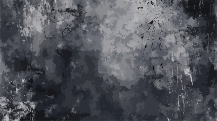 Dark grey grunge wall with monochrome noise vignette - obrazy, fototapety, plakaty