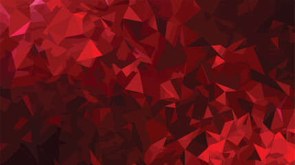 Dark red polygonal illustration which consist of tria - obrazy, fototapety, plakaty