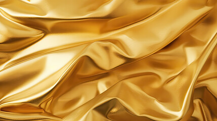 A luxurious background of crumpled gold foil texture, shimmering and reflecting light, a rich and elegant feel Ai Generative