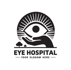 Eye hospital Logo Template Design Vector, Emblem, Design Concept, Creative Symbol, Icon