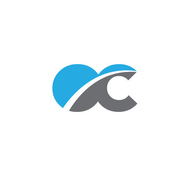 oc initial logo design vector, oc letters logo