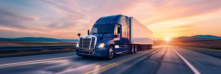 Blue Truck on the Road A Monthly Event Celebration Generative AI