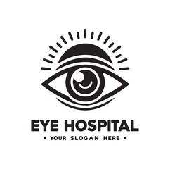 Eye hospital Logo Template Design Vector, Emblem, Design Concept, Creative Symbol, Icon