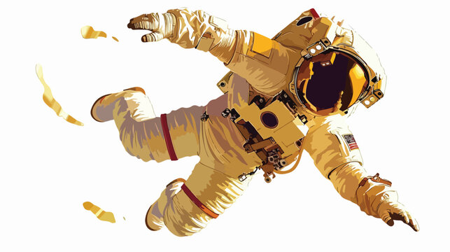 Gold Spaceman Astronaut Cosmonaut Traditional Style 