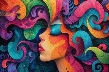Obraz premium Vibrant Technicolor Vines
