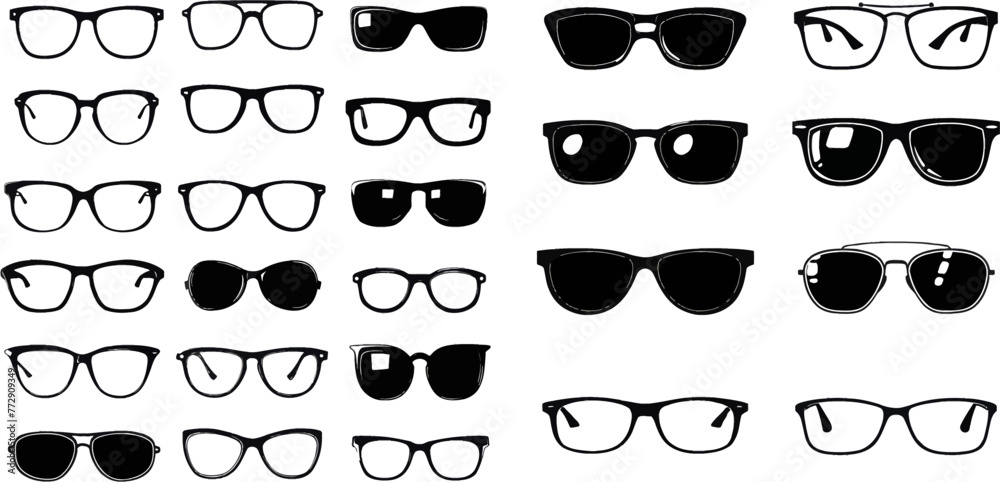 Sticker elegance glasses or geeks fashion optical ocular lens accessor