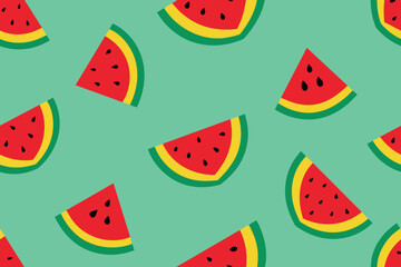 Summer Watermelon Seamless Pattern