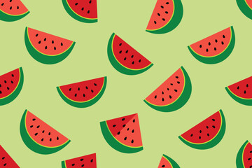 Summer Watermelon Seamless Pattern