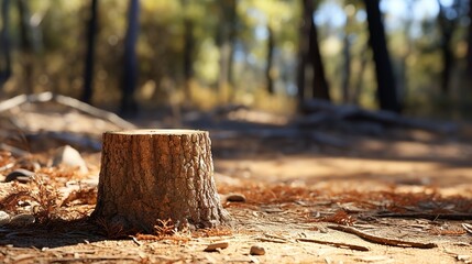 stump in the forest high definition(hd) photographic creative image
