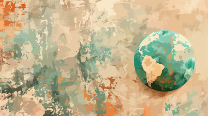 Illustration abstract of Globe isolated on Grunge