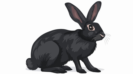 Illustration of a hare. The symbol of the new year 