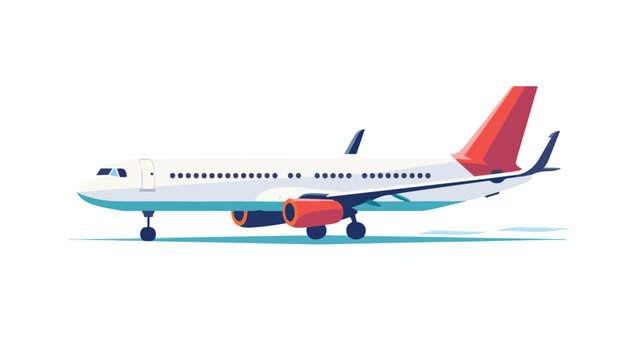 Illustration of airplane. Image for travel or trip