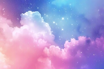 Abstract starlight and colorful stardust clouds, space background for presentations, digital art - obrazy, fototapety, plakaty