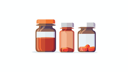 Isolated medicine jar design Flat vector