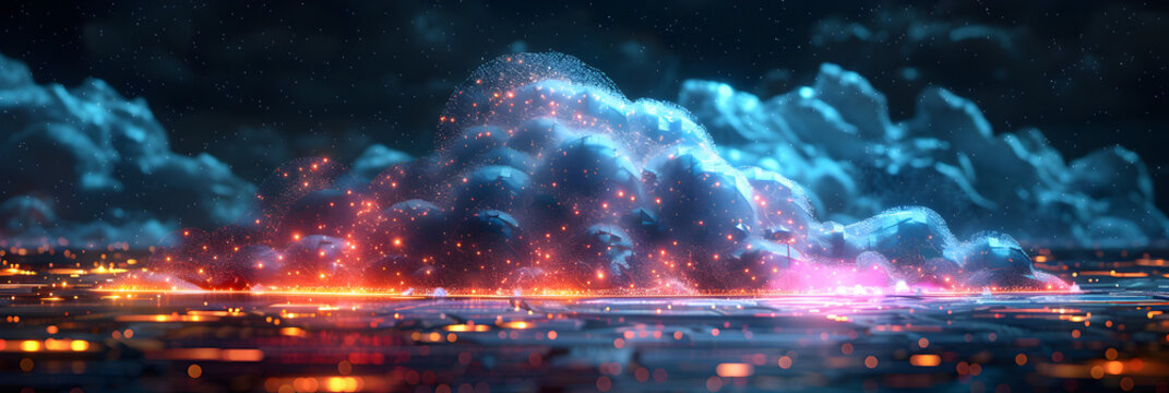 Cloud computing enterprise datacenter,
Fiery scene HD 8K wallpaper Stock Photographic Image