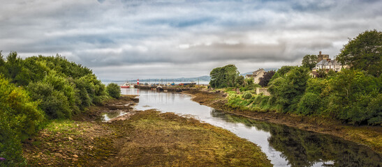 Fototapeta premium Serene Buncrana Harbour at Dusk