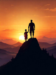 Fototapeta premium Happy father's day celebration background