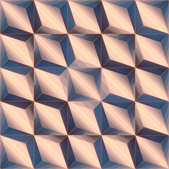 Mesmerizing background with geometric patterns of colored polygons. 3d rendering illustration