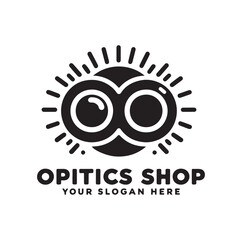 optics store logo vector illustration