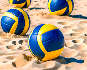 Beach Volleyball ball on the sand