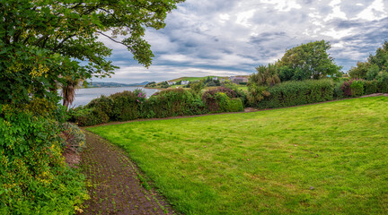 A small park at Carrigart / Carraig Airt - Green Field by Water
