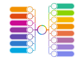 Infographic process design 15 options or steps.
