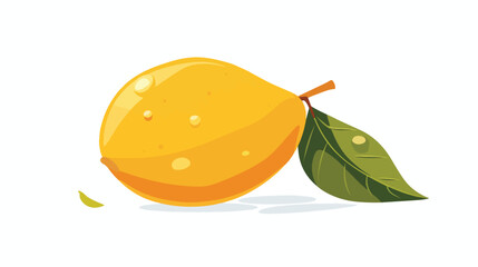 Simple yellow mango vector illustration Flat vector