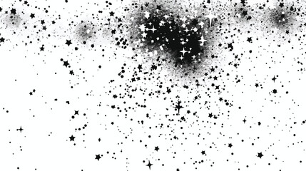 Small part of an infinite star field. Flat vector - obrazy, fototapety, plakaty