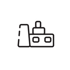 Coal Factory Plant Line Icon