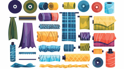 Textile icon fabric icon vector illustration Flat vector