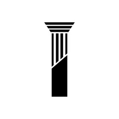 Sans Serif Letter I Pillar Law Logo	