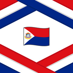 Sint Maarten Flag Abstract Background Design Template. Sint Maarten Independence Day Banner Social Media Post. Sint Maarten Template